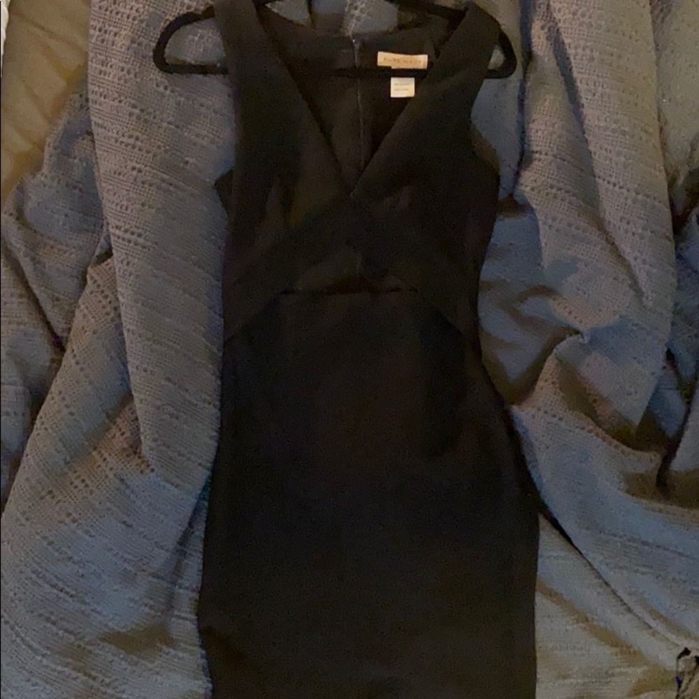 pure navy midi black cut out dress size 4